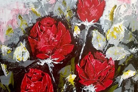Red Roses - Leo Songco Lion Art